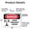 Signmission Radiation & Laser Sign, 12 in H x 18 in W, Plastic, Rectangle OS-2PACK-DS-P-1218-L-1686 - alternate 5